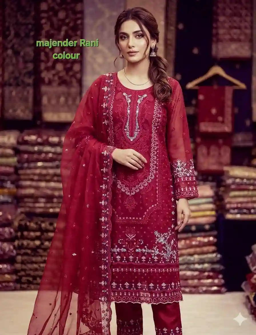 Premium Sada Bahar Four Piece - Magenta