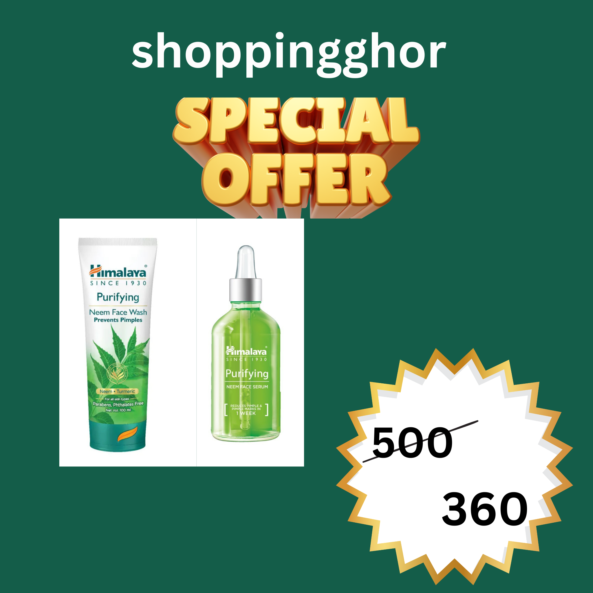 Himalaya Neem Face Wash & Serum - 3