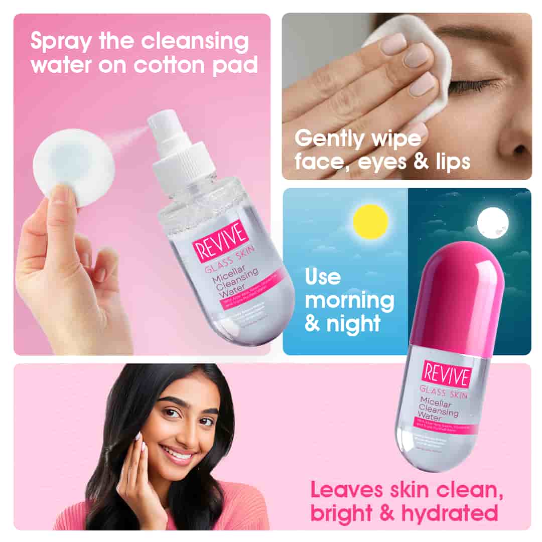 Revive Glass Skin Micellar Cleansing Water – 160ml - 3